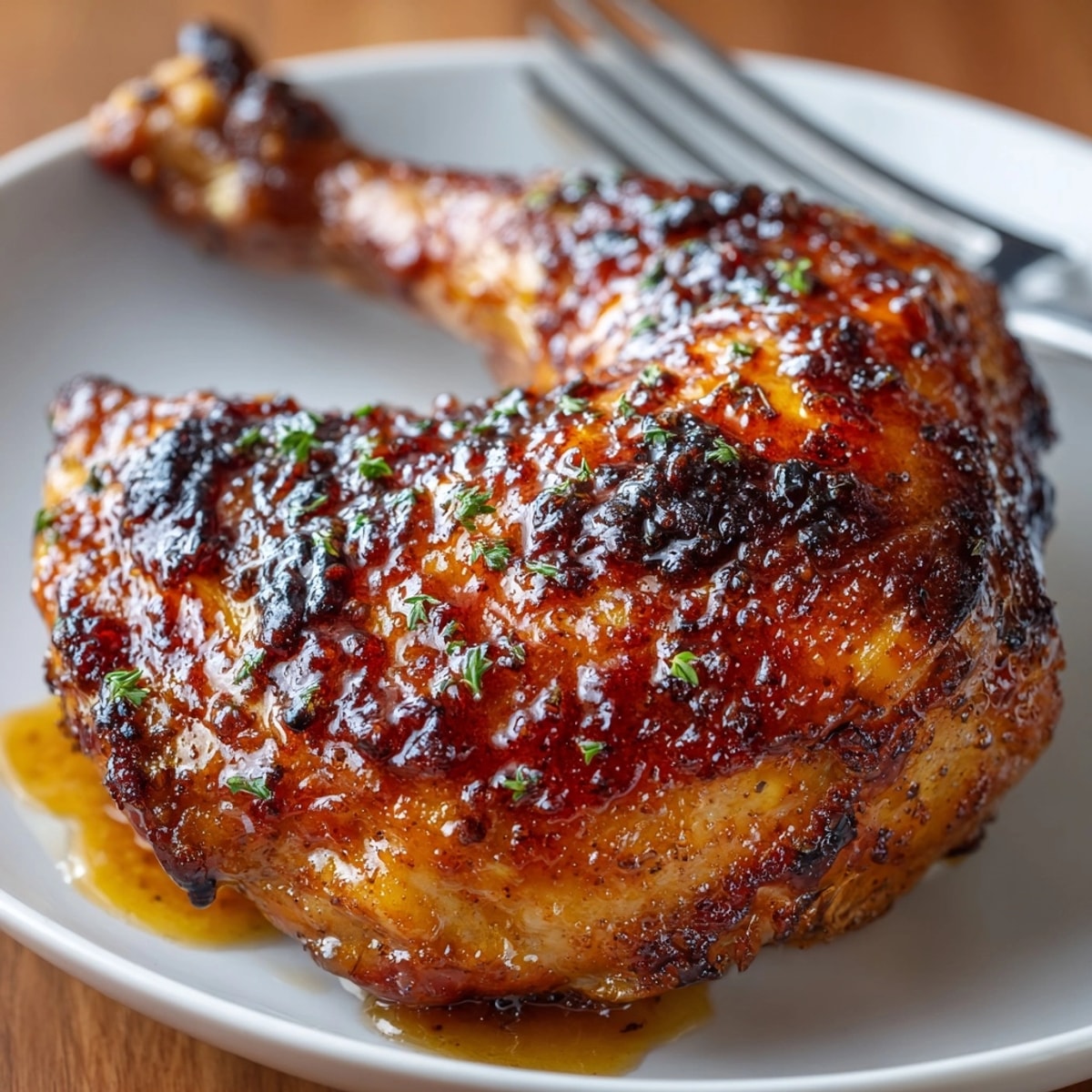 Smoky Honey-Glazed Turkey Legs, perfectly roasted and ready to serve with summer sides.