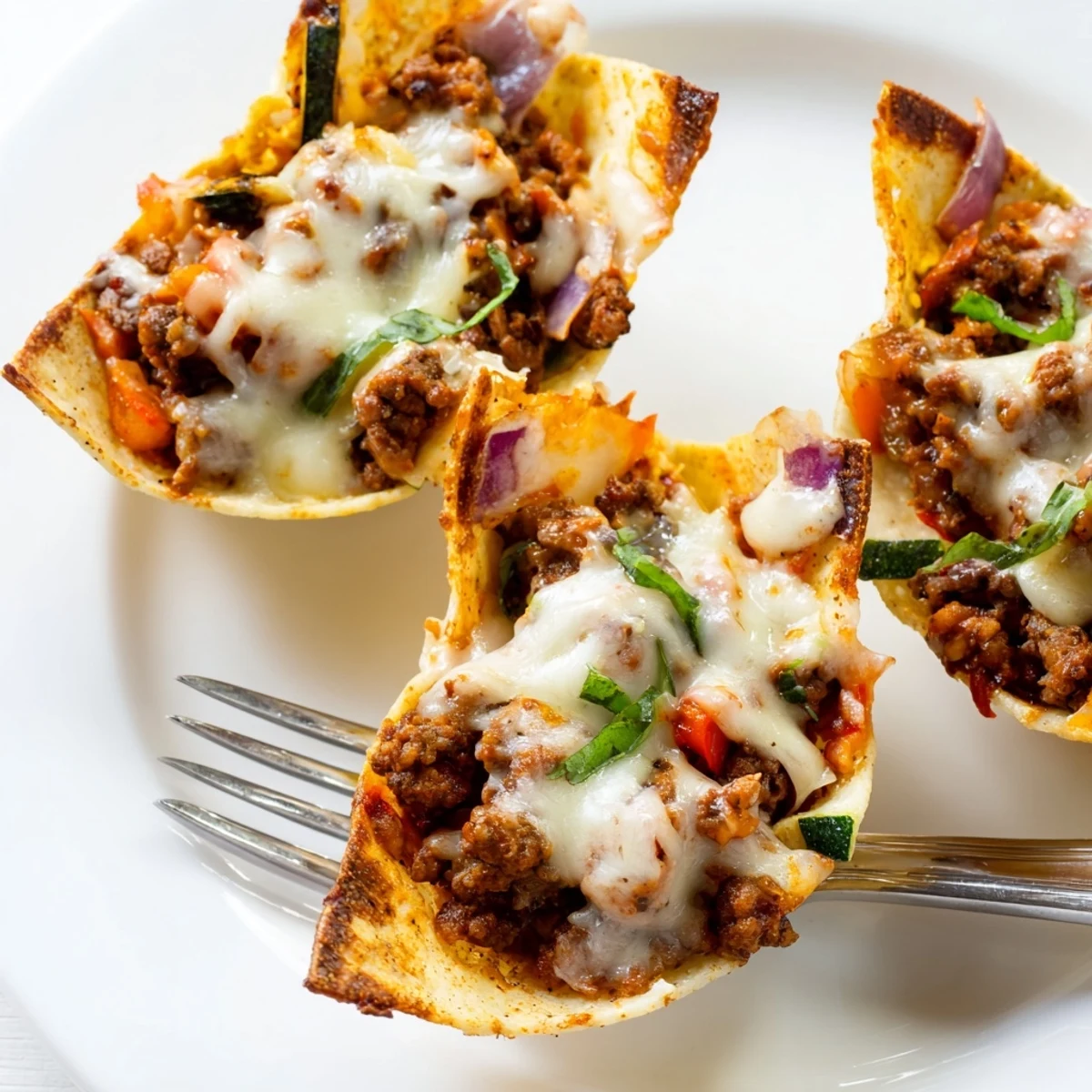 Lasagne Soup Nacho Boats topped with bubbling cheese and fresh herbs, perfect for gatherings.