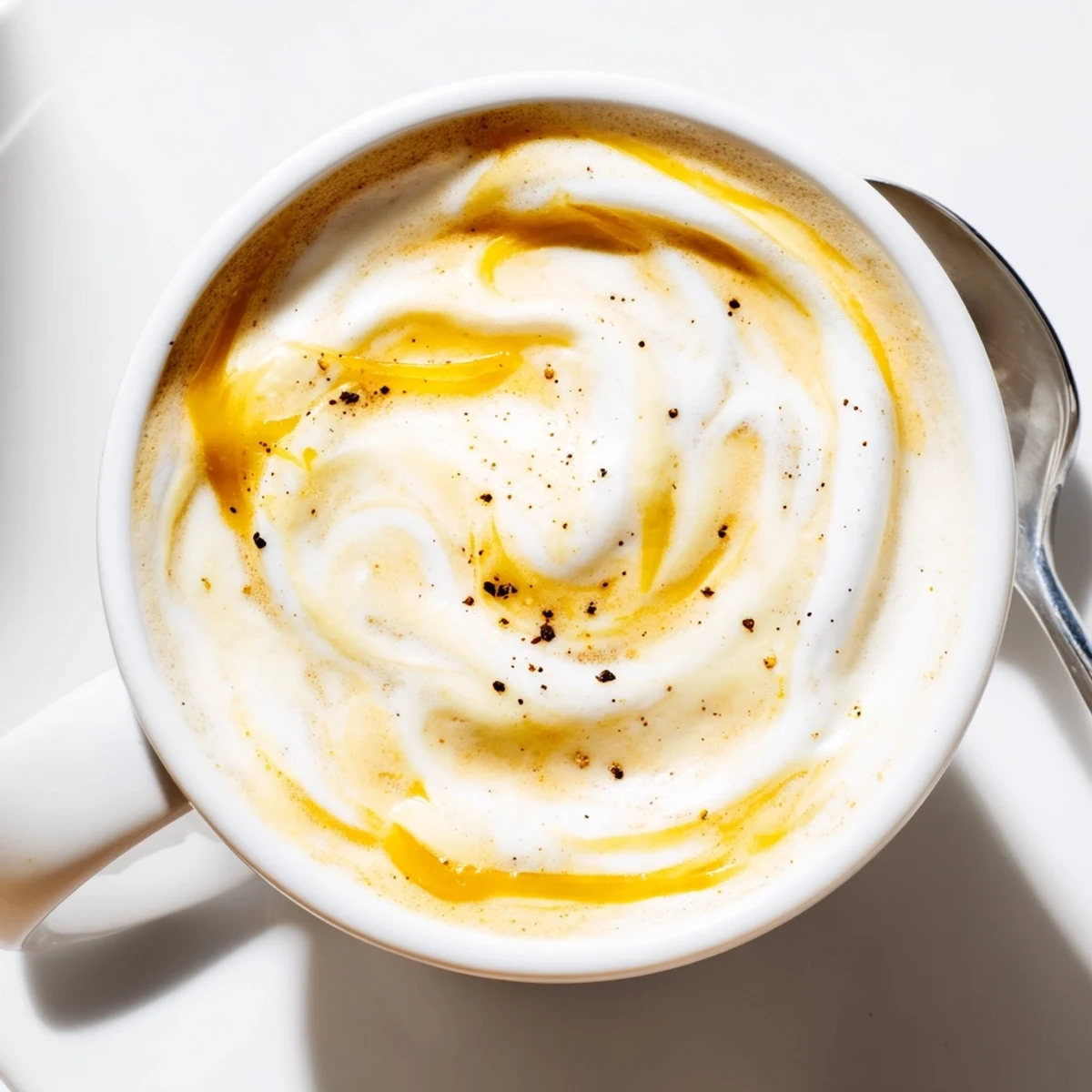 Unique onion latte served hot, ideal for exploring bold flavor combinations.