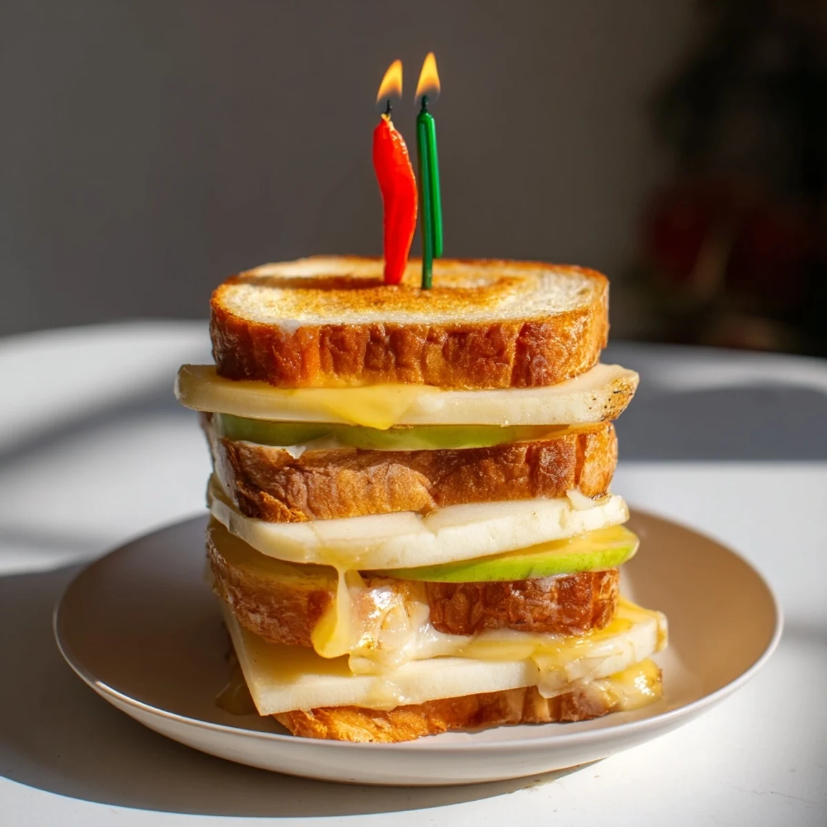 Brie Apple Honey Grilled Cheese