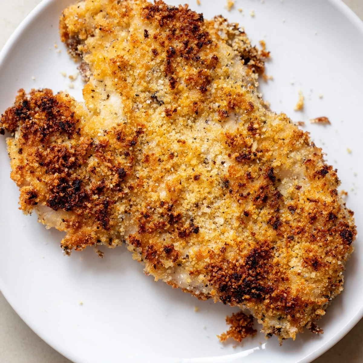 Golden, crispy air fryer chicken cutlets, perfectly cooked and waiting to be enjoyed.