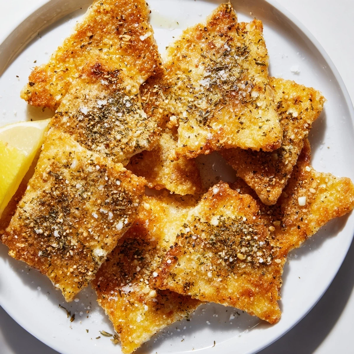 Golden, crispy Greek Saganaki cheese appetizer, fried and sizzling, ready to enjoy with lemon wedges.