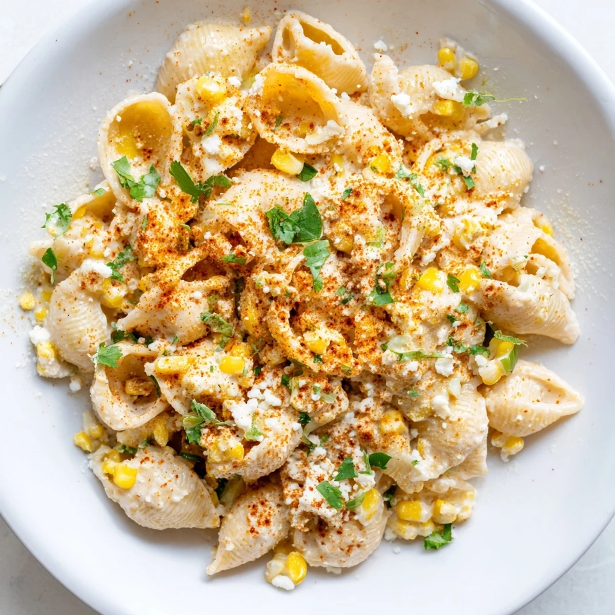 Enjoy the bright flavors of this Mexican Street Corn Pasta, featuring charred corn and zesty lime.