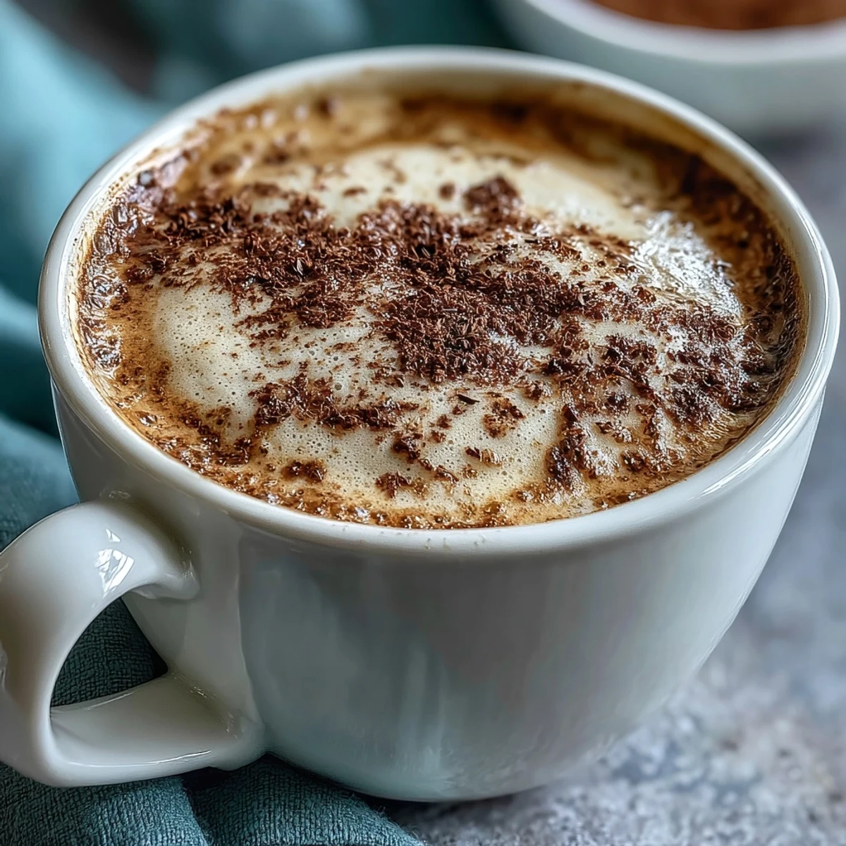Steaming Japanese hojicha cappuccino with velvety milk foam, perfect for a warm, nutty, and comforting afternoon beverage.
