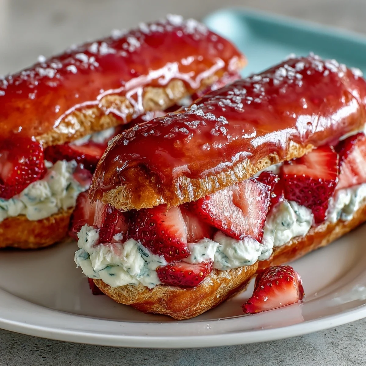 Valentines Day Strawberry Éclairs