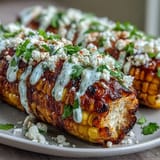 Vibrant Elote-Style Microwave Corn on the Cob with Cotija, topped with cilantro and a smoky paprika kick.