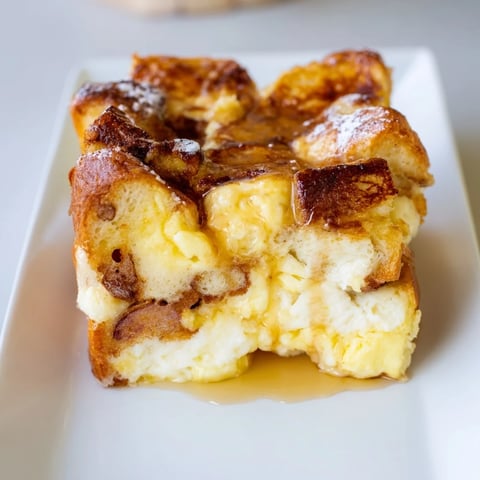 A golden-brown French Toast Bake, a comforting breakfast casserole perfect for weekend mornings.