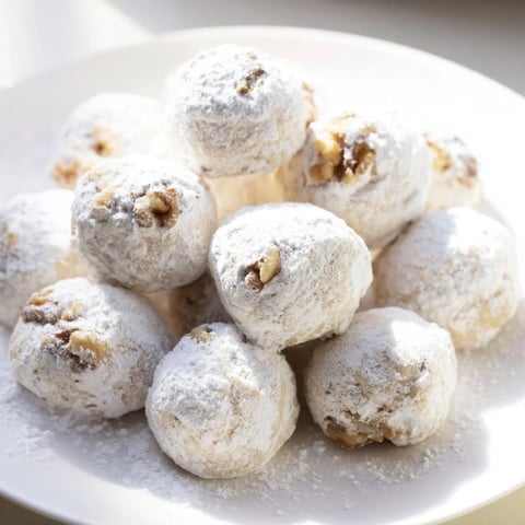 Golden, baked Budget-Friendly Snowball Cookies, dusted in powdered sugar—a classic holiday dessert ready to enjoy.