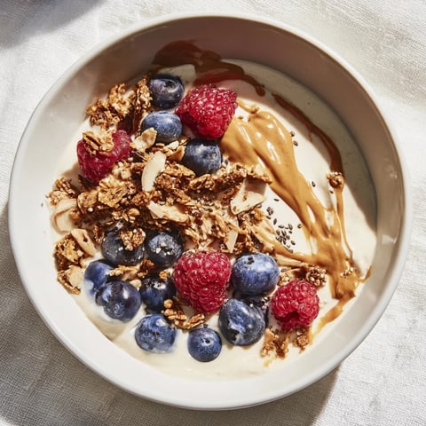 A vibrant protein ice cream bowl swirled with creamy layers, ready for a delicious spoonful.