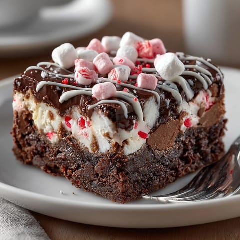 Vibrant close-up of decadent Chaos Peppermint Chocolate Cookie Rubble Bars; a chocolatey American treat.