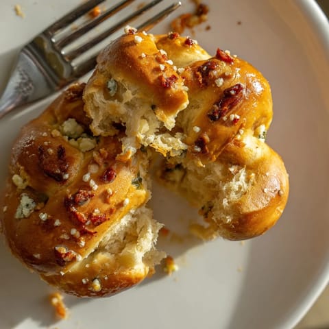 Savory Spicy Buffalo Biscuit Pretzel Scones served warm, showcasing a golden brown crust.  