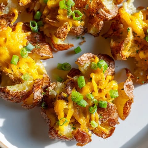 Smashed Green Onion Potato Bombs