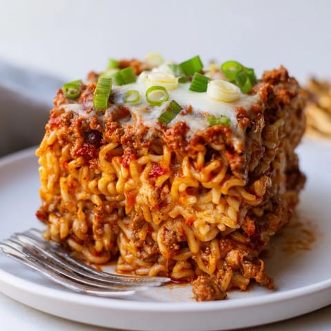 Spicy Ramen Lasagna Fusion