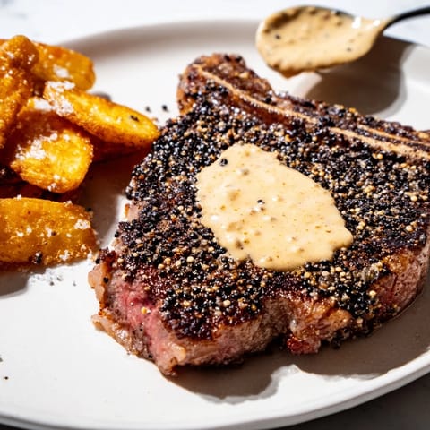 Classic Peppercorn Ribeye Steak