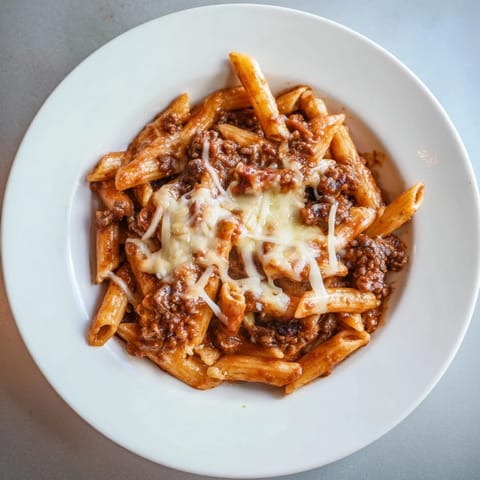 Cheesy Beef Penne Bake