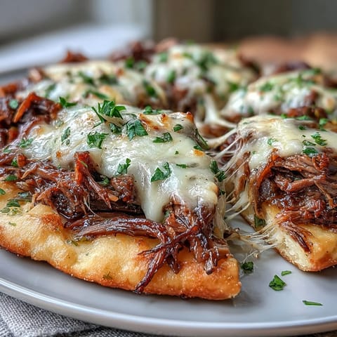Slow Cooker Beef & Garlic Naan
