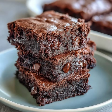 Triple Chocolate Sourdough Brownies with three kinds of chocolate and tangy sourdough for a rich, fudgy texture.