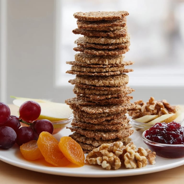 A visually appealing Gourmet Crackers spread, perfect for a sophisticated party setup, ready to eat.