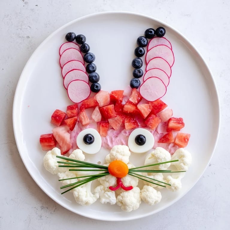 Festive Bunny Silhouette design made with pink and white ingredients, perfect for a spring gathering.