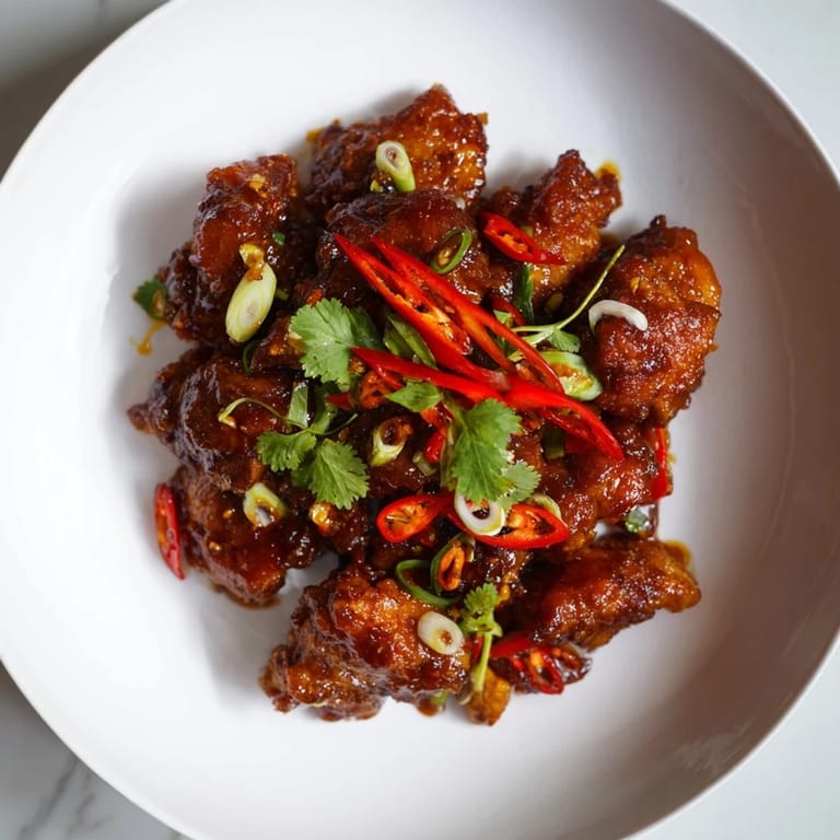 Golden-brown Vietnamese Caramel Chicken, bite-sized pieces perfectly coated in a sticky, flavorful glaze, a real treat.