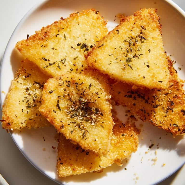 A plate of hot, golden fried Greek Saganaki cheese sprinkled with oregano, ready to serve and savor.