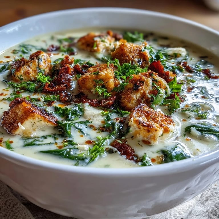 Steamy Garlic Parmesan Chicken Soup served with fresh parsley and grated Parmesan.