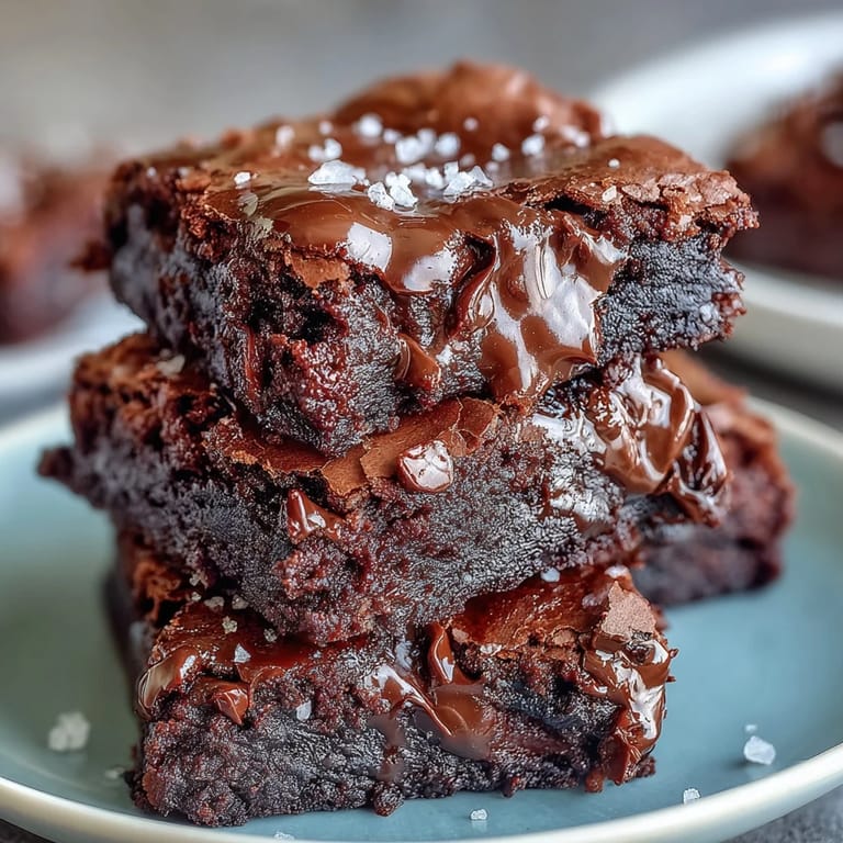 Rich, fudgy brownies marbled with tahini, offering a nutty twist on classic chocolate indulgence.  
