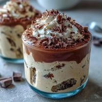 Vanilla Bean Frappuccino Tiramisu Cups with creamy mascarpone and espresso-soaked ladyfingers, topped with cocoa and whipped cream.