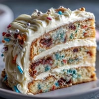 Class of 2026 Confetti Cake has vibrant sprinkles on tall layers.