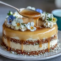 Mother's Day Lemon Curd Layer Cake: Zesty citrus, fluffy sponge, adorned with delicate edible flowers.